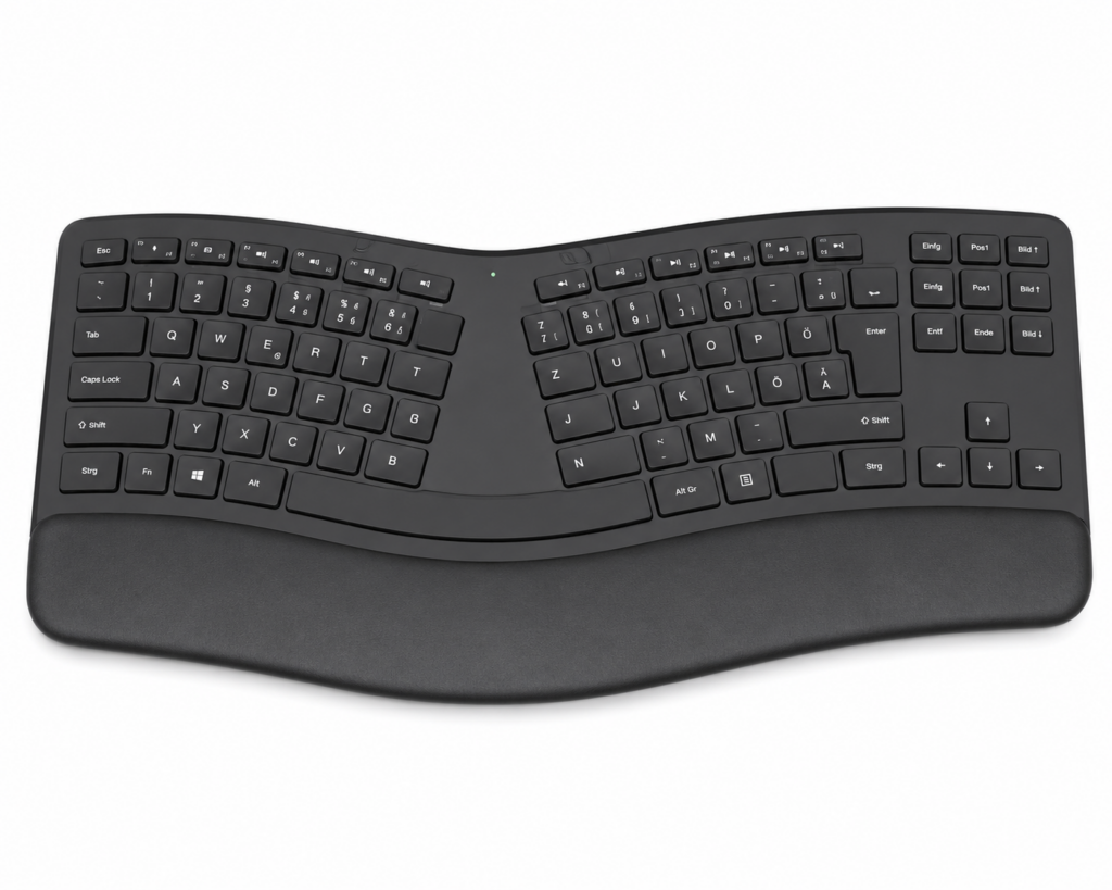 Ergonomische gebogene Tastatur - RueckenNackenCheck.de