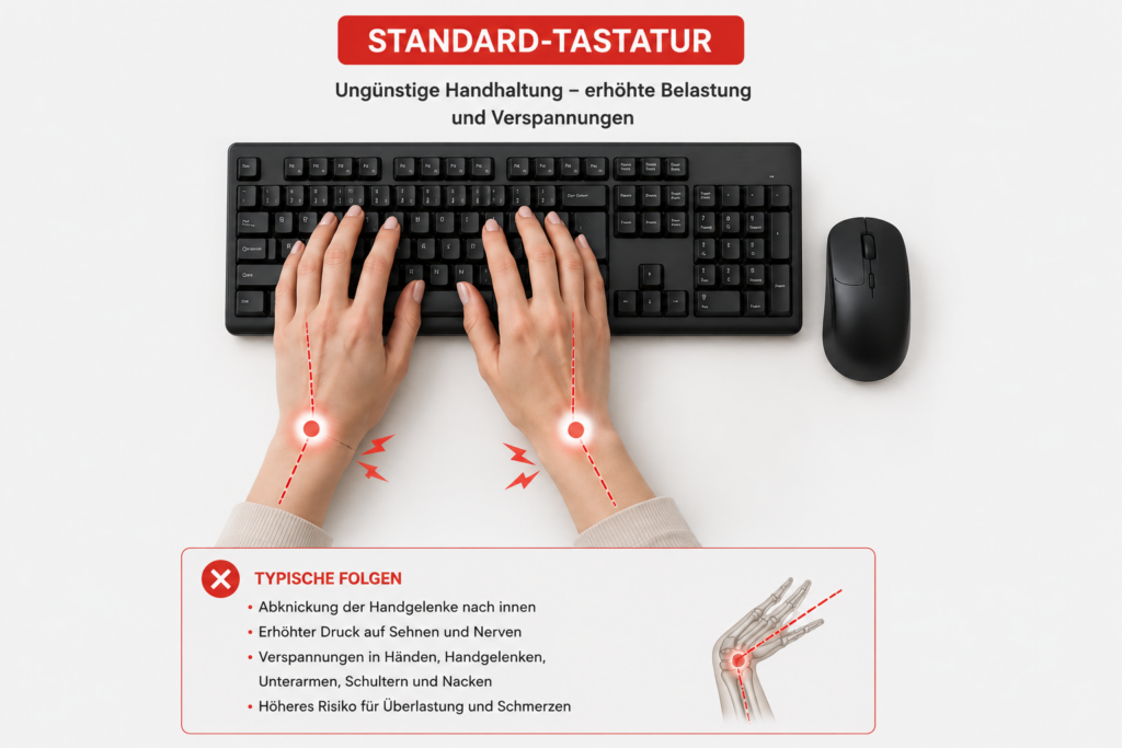 Problematik Standard-Tastatur - RueckenNackenCheck.de